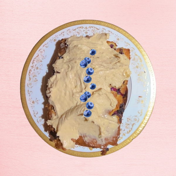 Blueberry Cream Cheese Poundcake with Cream Cheese Frosting